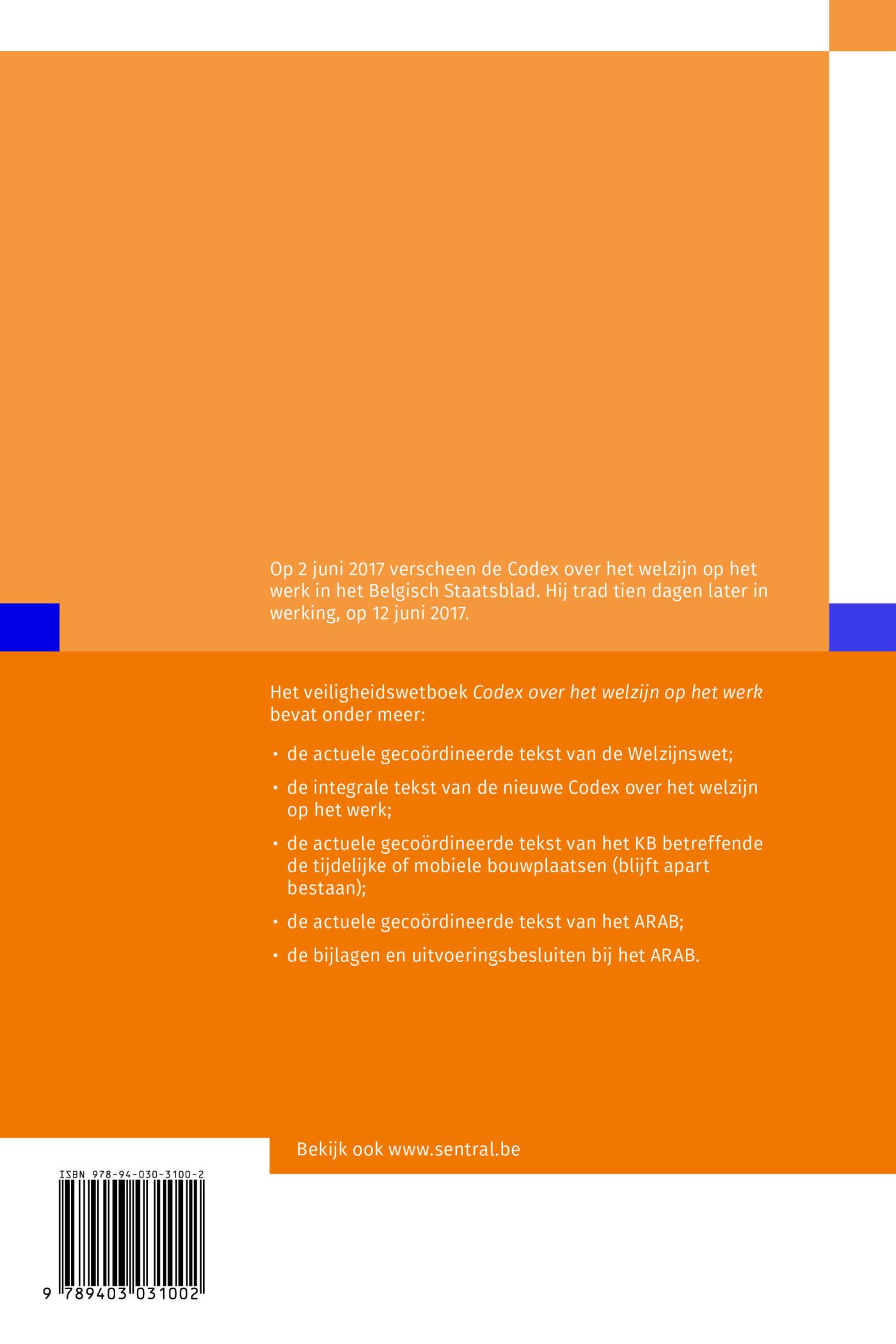 Codex over het welzijn op het werk, editie 2023-2024 achterkant