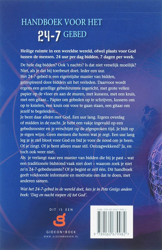 Handboek voor het 24-7 gebed Handboek voor het 24-7 gebed achterkant