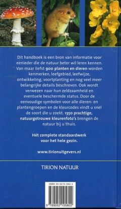 Handboek dieren en planten / Tirion natuur achterkant