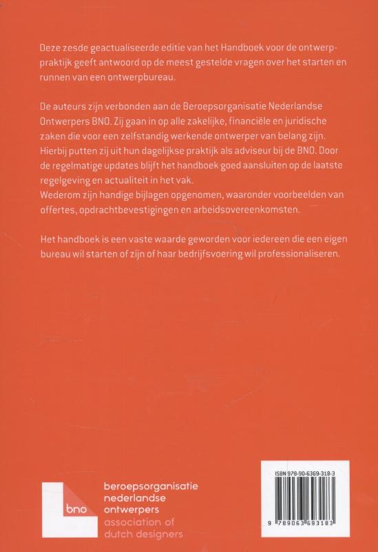 Handboek voor het opzetten van een ontwerppraktijk Handboek voor het opzetten van een ontwerppraktijk achterkant