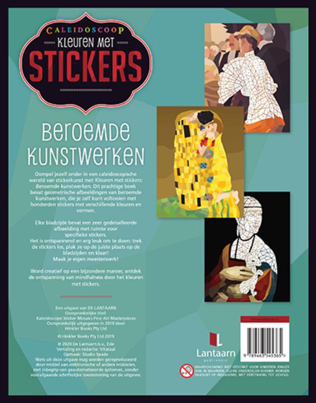 Kleuren met stickers - Beroemde kunstwerken achterkant