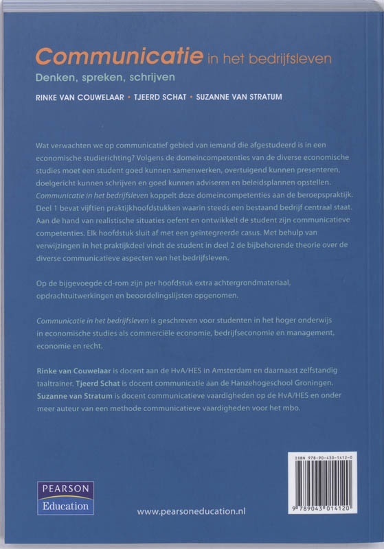 Communicatie in bedrijfsleven achterkant