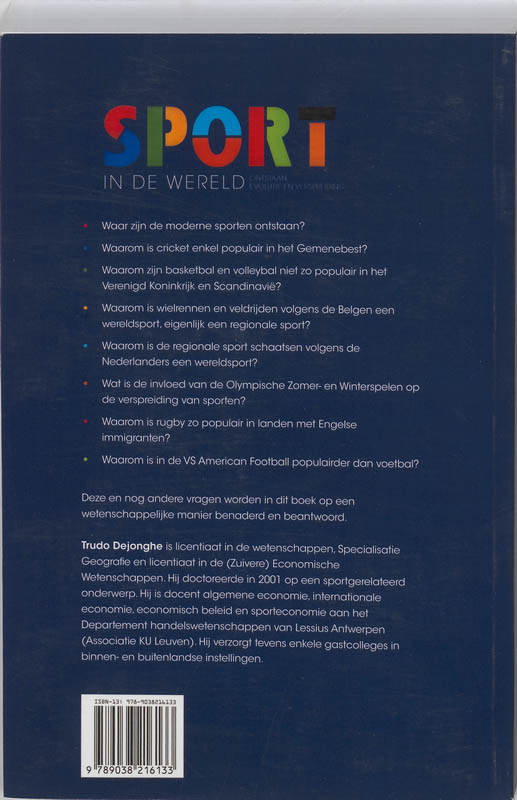 Sport in de wereld achterkant