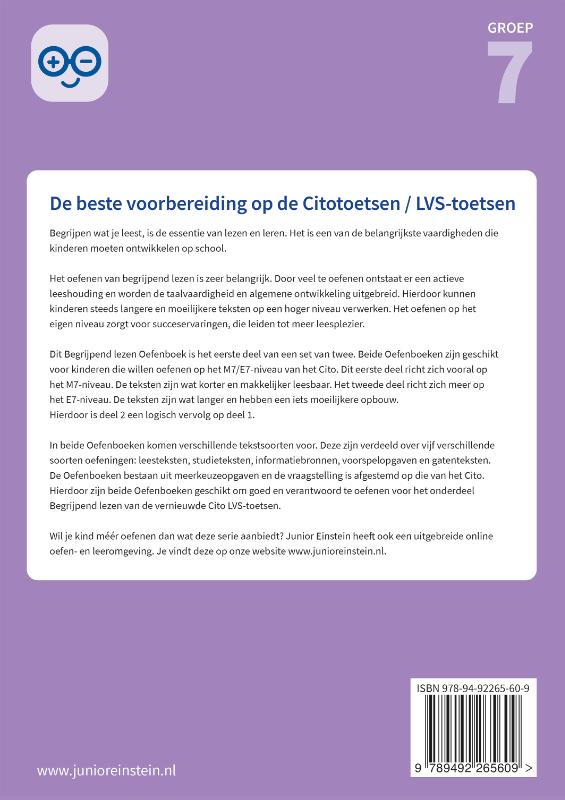 Begrijpend lezen Deel 1 - Groep 7 Oefenboek achterkant