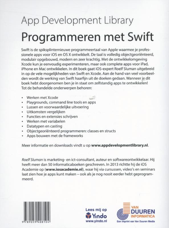 App Development Library  -   Programmeren met Swift achterkant