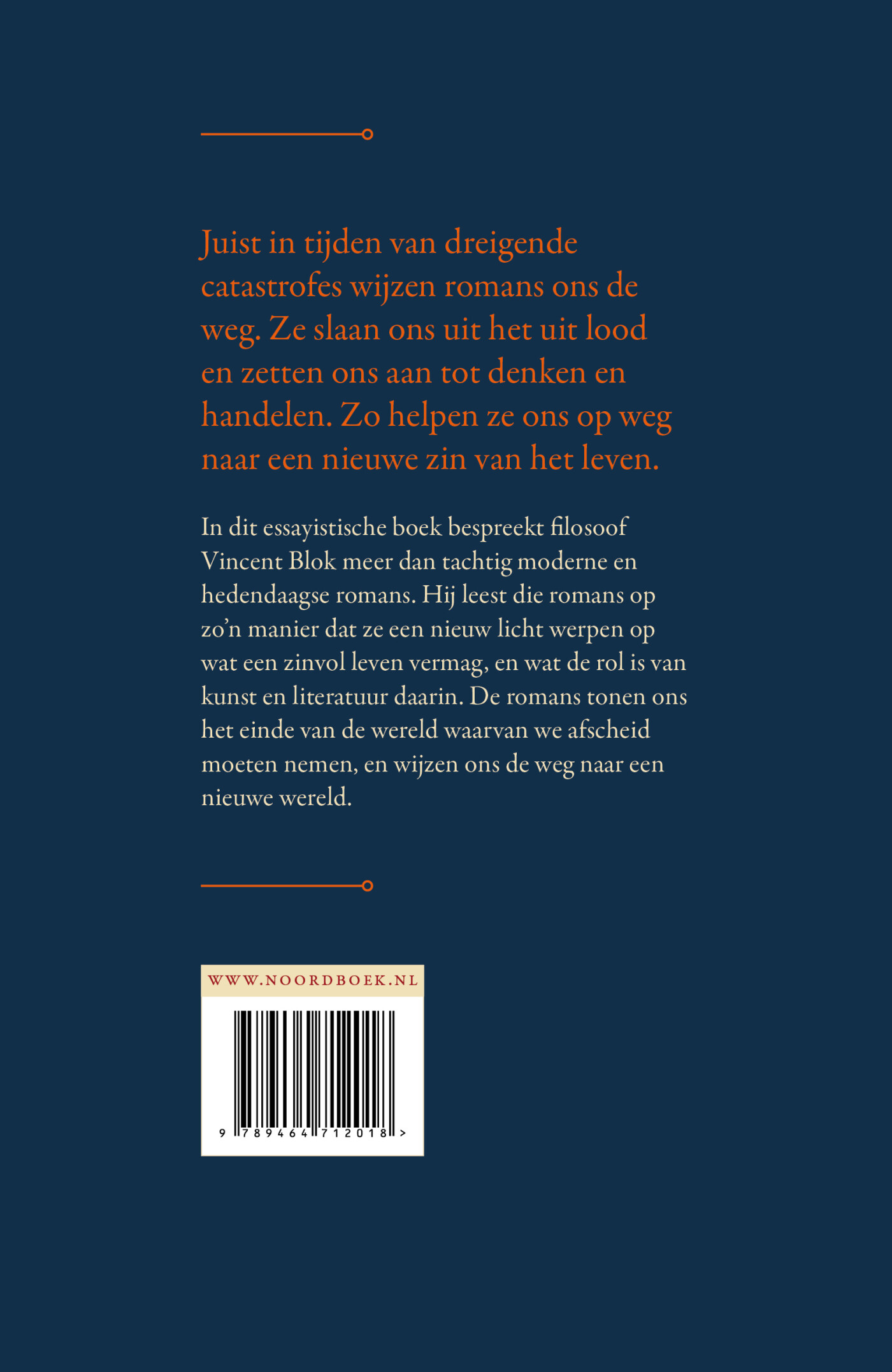 Een nieuwe zin van het leven / Noordboek Filosofie achterkant