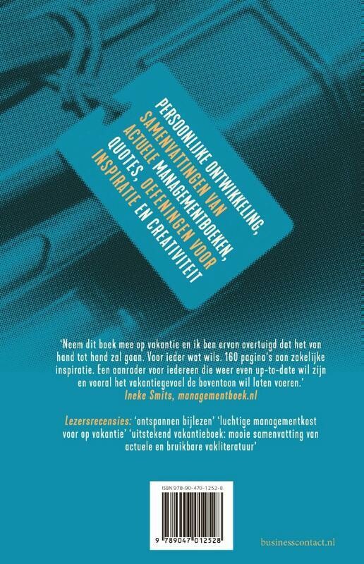 Vakantieboek voor professionals en managers achterkant