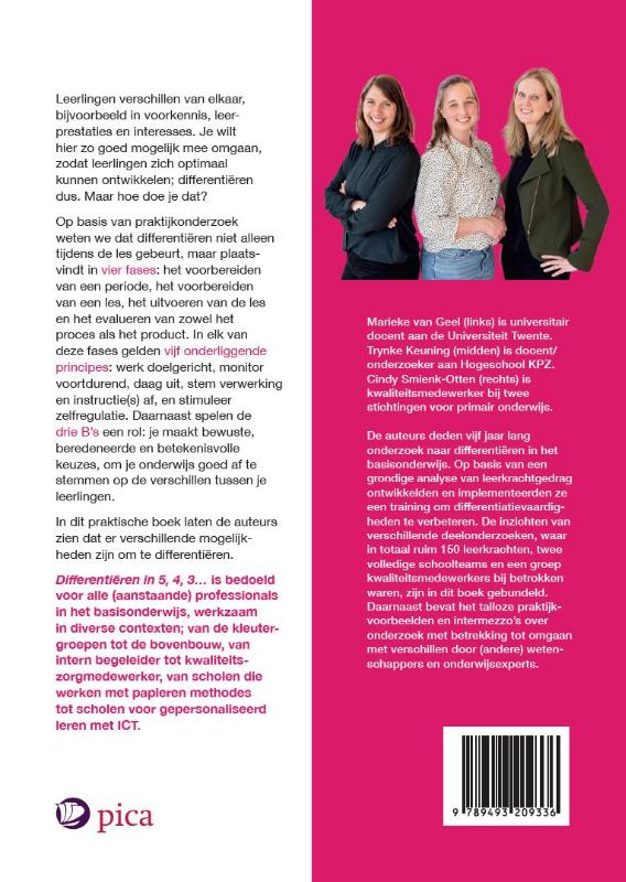 Differentiëren in 5, 4 3... achterkant