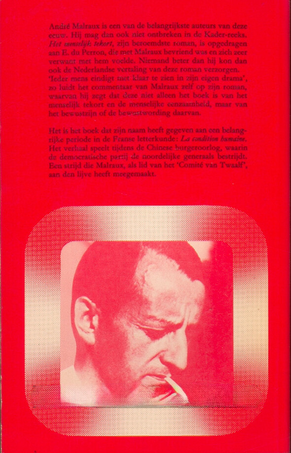 Het menselijk tekort / Kaderreeks achterkant