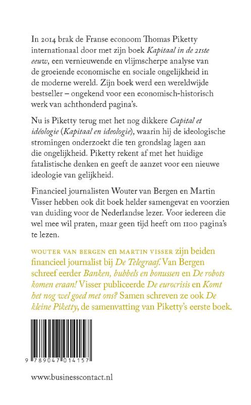 De kleine Piketty 2 / Kleine boekjes - grote inzichten / 1 De kleine Piketty 2 / Kleine boekjes - grote inzichten / 1 achterkant