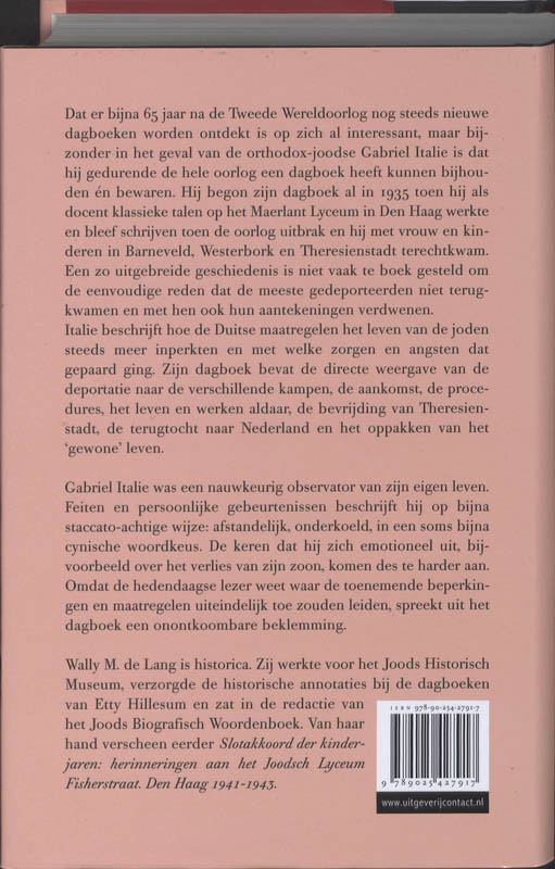 Oorlogsdagboek van Dr. G. Italie achterkant