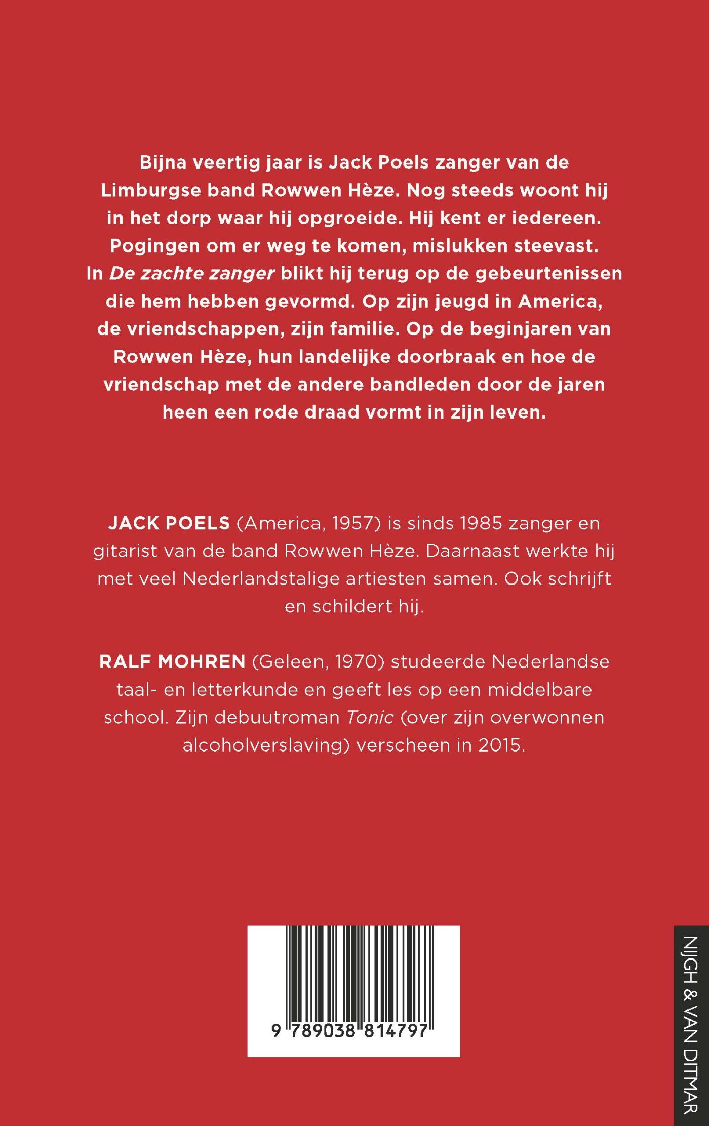 De zachte zanger achterkant