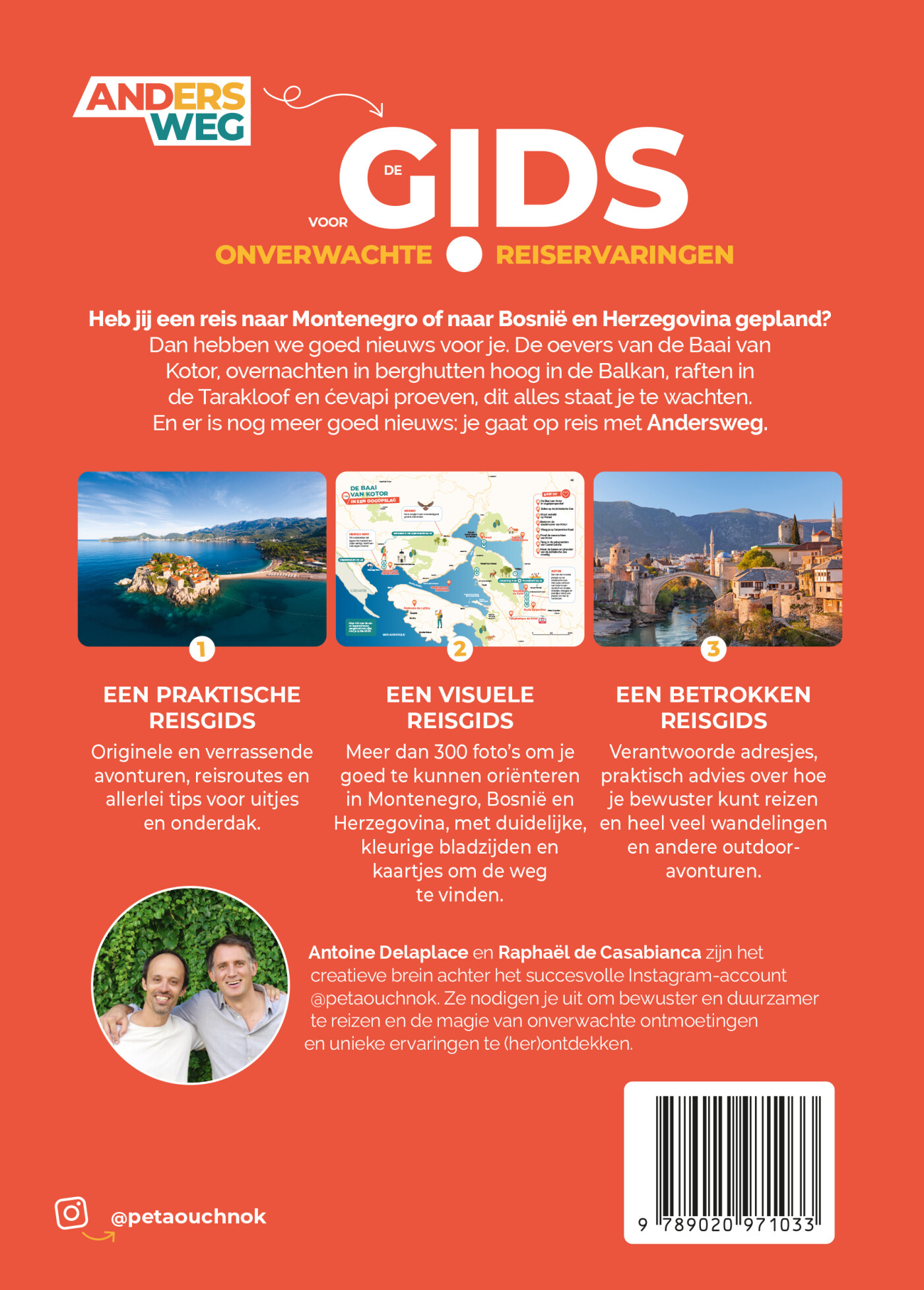 Montenegro & Bosnië en Herzegovina / Andersweg : gids voor onverwachte reiservaringen achterkant