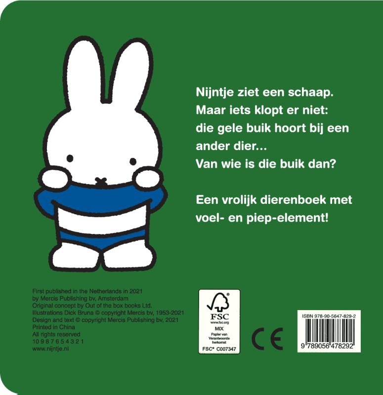 nijntje voelboek dieren achterkant