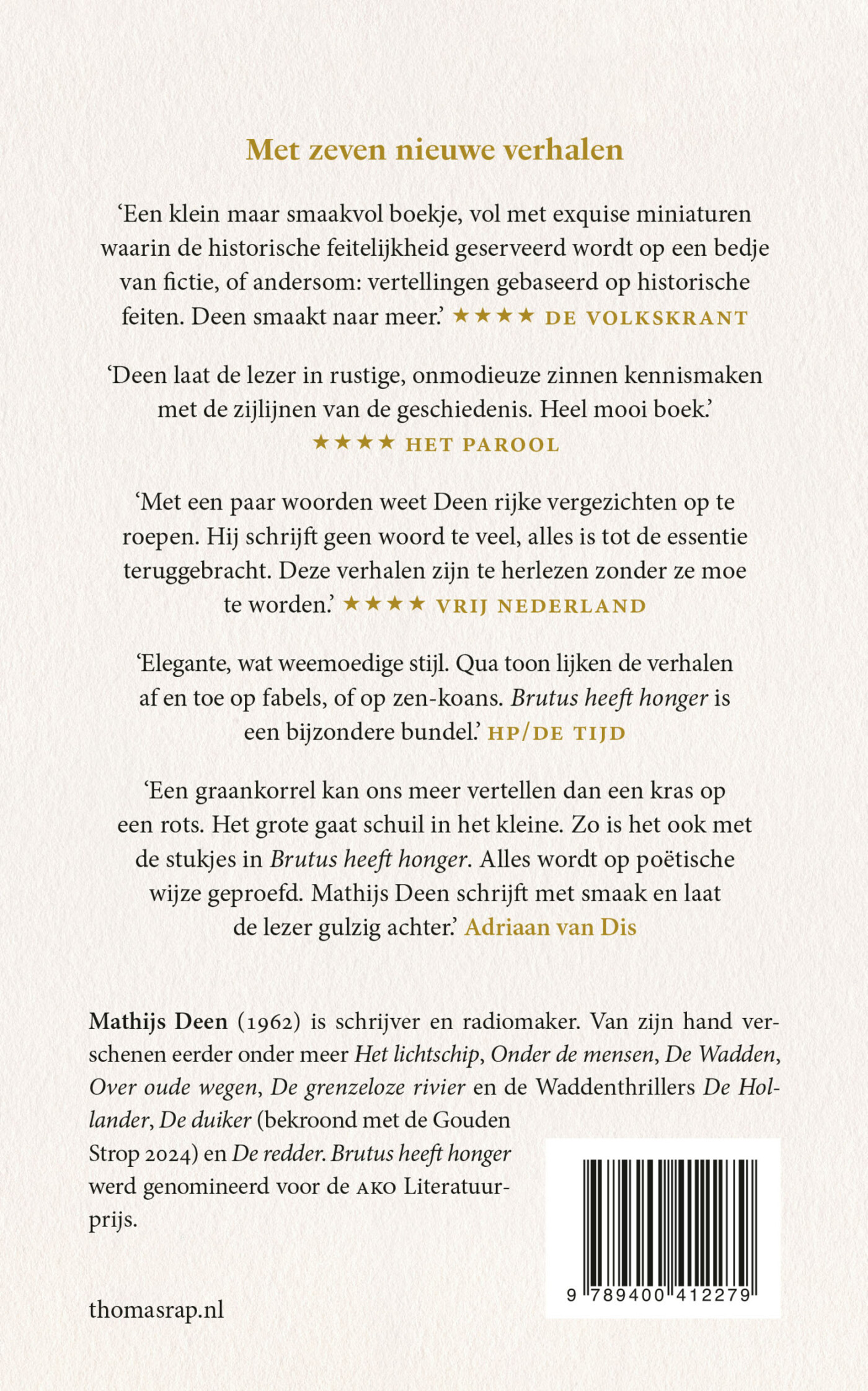 Brutus heeft honger achterkant