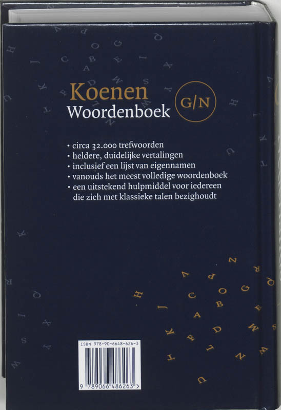 Koenen woordenboek / Grieks-Nederlands / Koenen woordenboeken achterkant