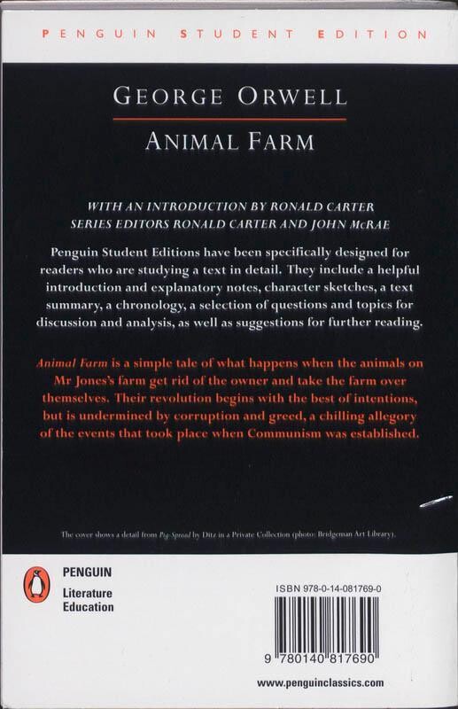 Animal farm / Penguin Student Edition achterkant