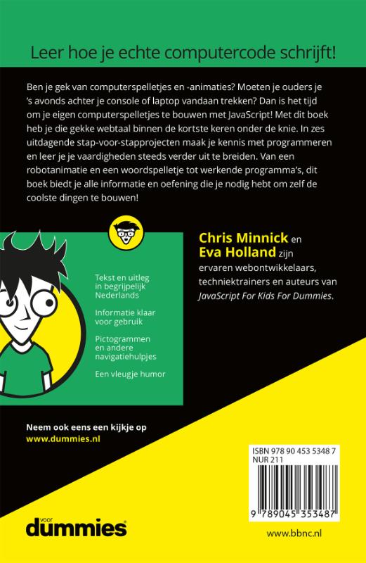 Programmeren voor kids voor Dummies / Voor Dummies achterkant