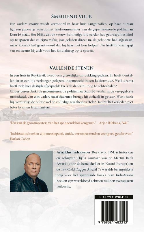 Smeulend vuur & Vallende stenen / Konrad achterkant
