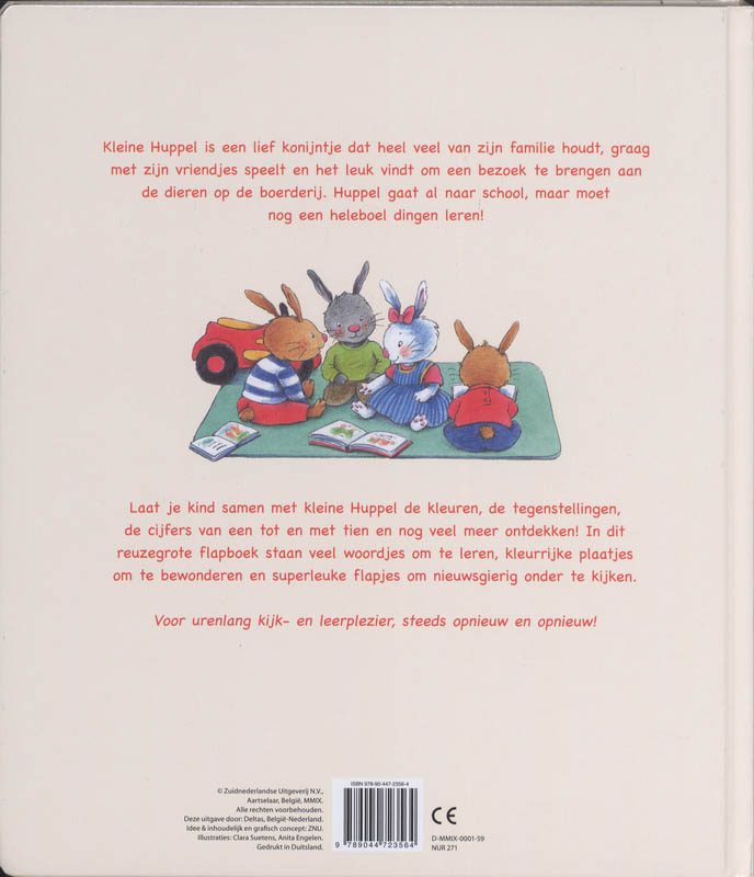 Kleine Huppel / Leuk kijk- en ontdekkingsboek (2-4 j.) / Kleine Huppel achterkant