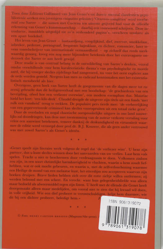 De heilige Genet / Collectie Labyrint achterkant