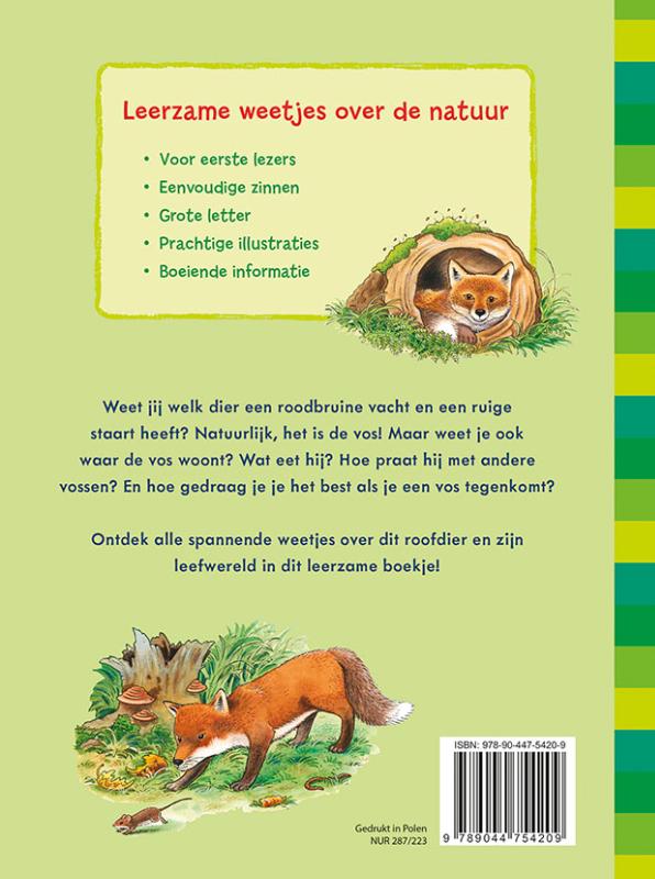 De vos / Zo leven de dieren achterkant