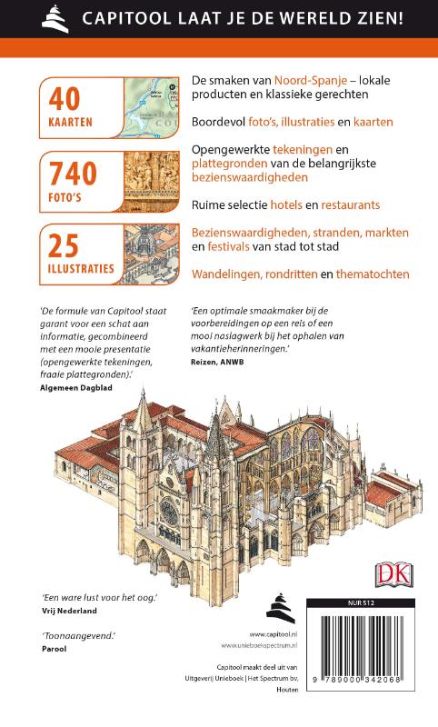 Noord Spanje / Capitool reisgidsen achterkant