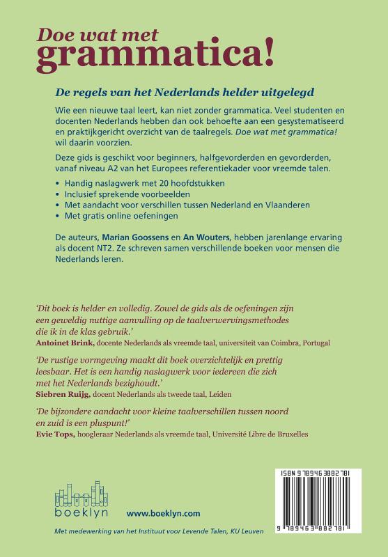 Doe wat met grammatica! achterkant