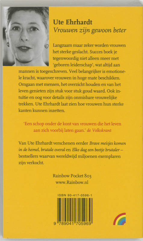 Vrouwen zijn gewoon beter / Rainbow pocketboeken / 803 Vrouwen zijn gewoon beter / Rainbow pocketboeken / 803 achterkant