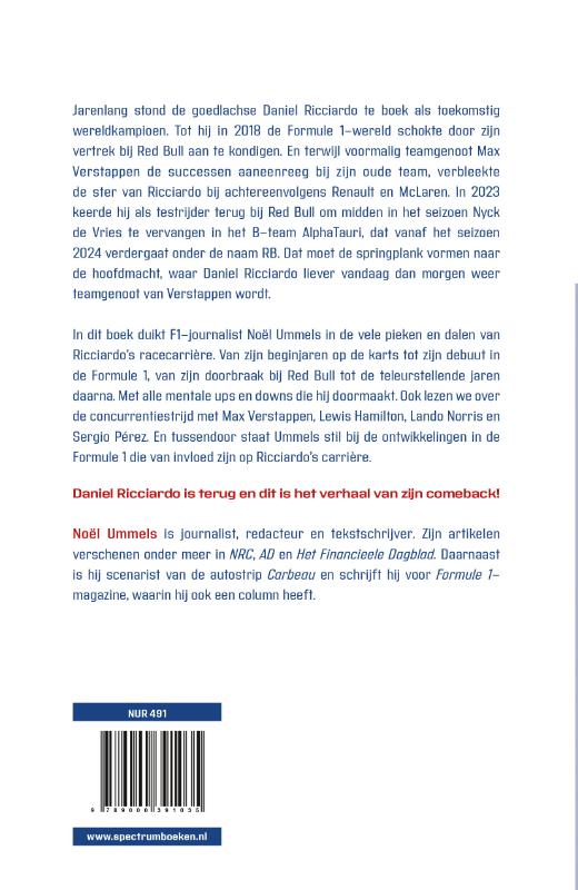 Daniel Ricciardo achterkant
