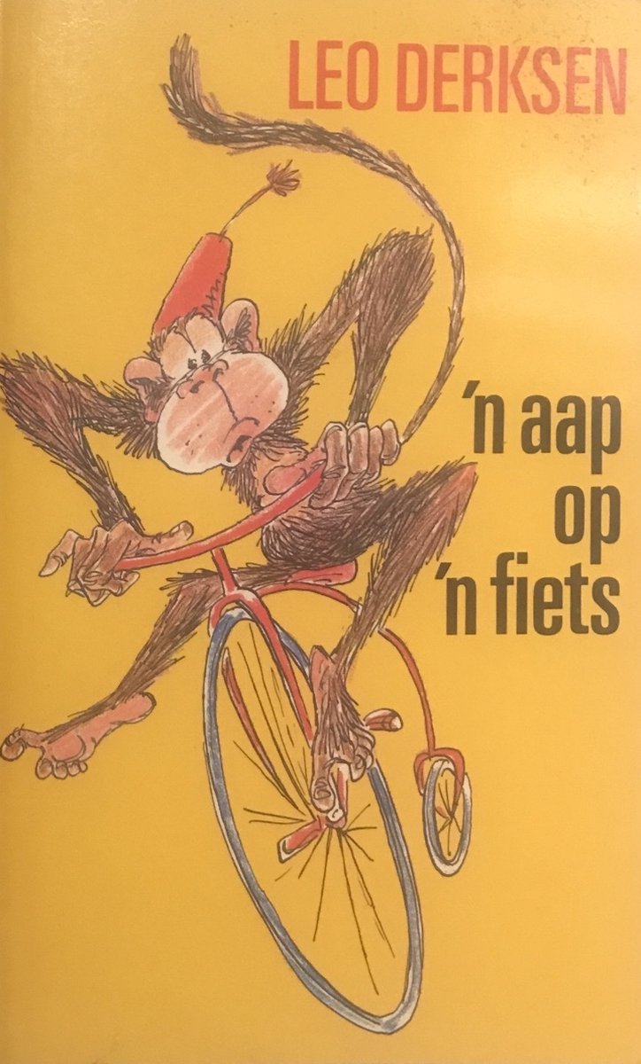 Aap op 'n fiets, 'n