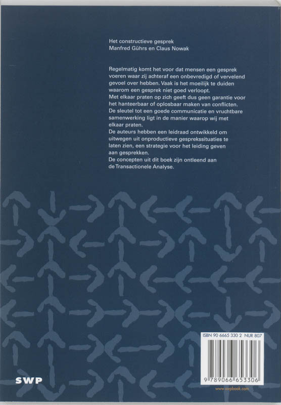 Het constructieve gesprek Het constructieve gesprek achterkant