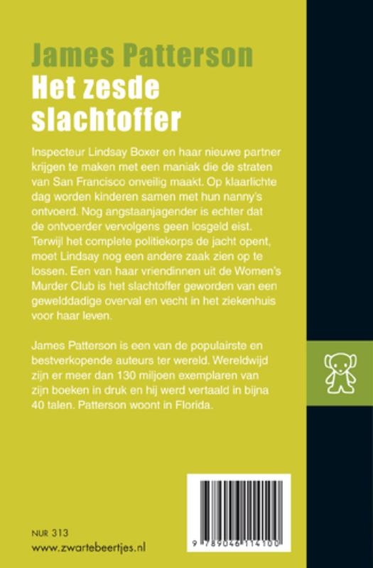 Het zesde slachtoffer / Women's Murder Club-serie / 6 Het zesde slachtoffer / Women's Murder Club-serie / 6 achterkant