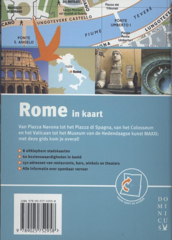 Rome in kaart achterkant