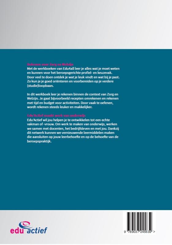 Rekenen voor Zorg en Welzijn / VMBO Algemene Beroepsvaardigheden achterkant