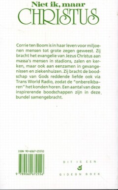 NIET IK MAAR CHRISTUS achterkant