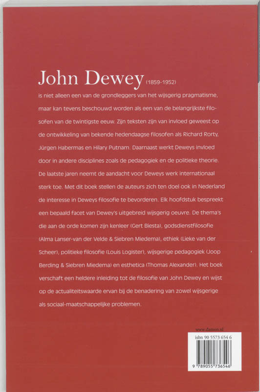 John Dewey, een inleiding tot zijn filosofie achterkant