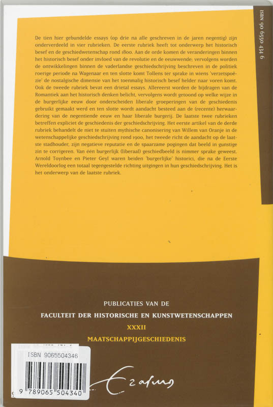 De burgerlijke eeuw / Publikaties van de Faculteit der Historische en Kunstwetenschappen / 32 achterkant