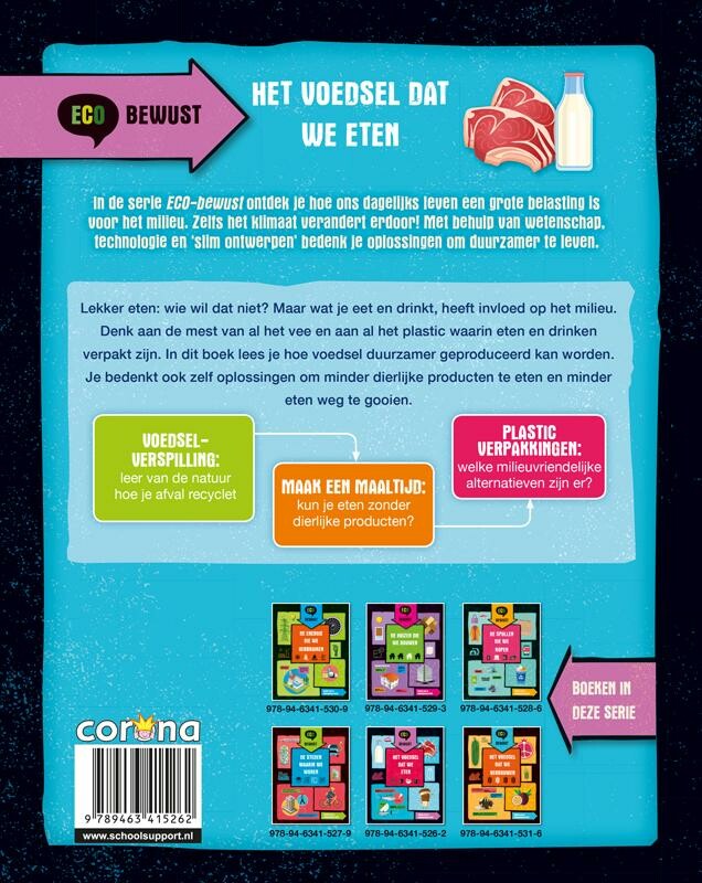 Het voedsel dat we eten / ECO bewust achterkant