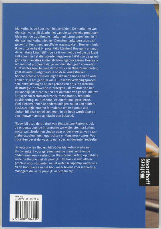 Dienstenmarketing / Leerboek Dienstenmarketing / Leerboek achterkant