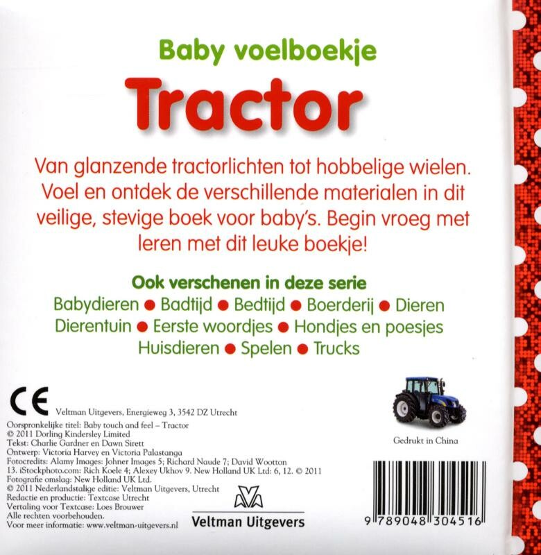 Tractor / Baby voelboekje achterkant