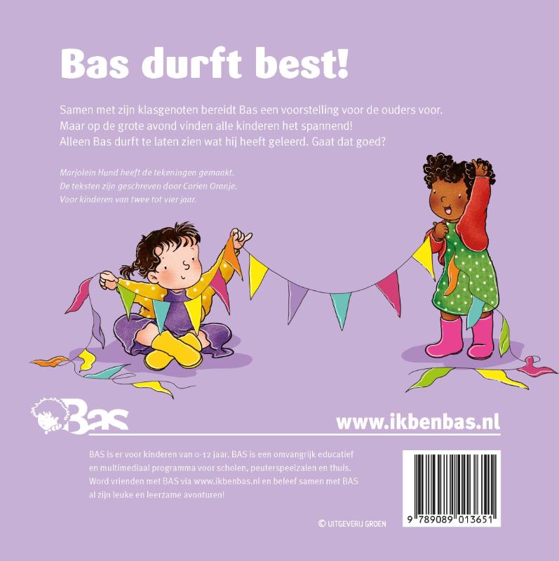 Bas  -   Bas durft best! achterkant