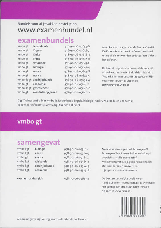 Examenbundel 2011/2012 / Nask2 Vmbo-Gt achterkant