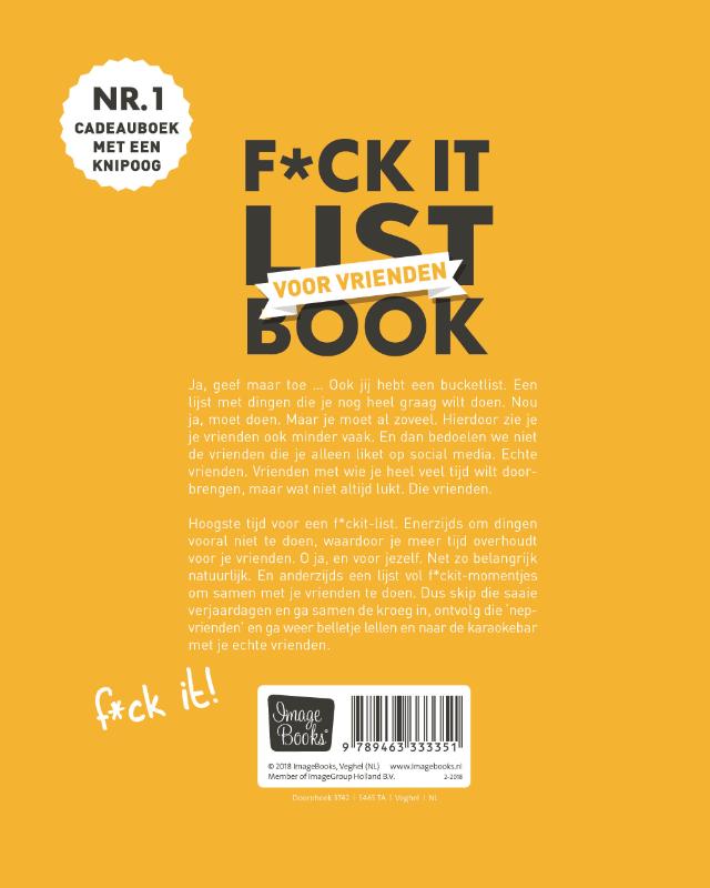 F*ck it list book voor vrienden achterkant