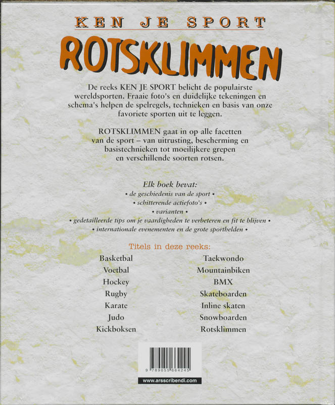 Ken je sport  -   Rotsklimmen achterkant