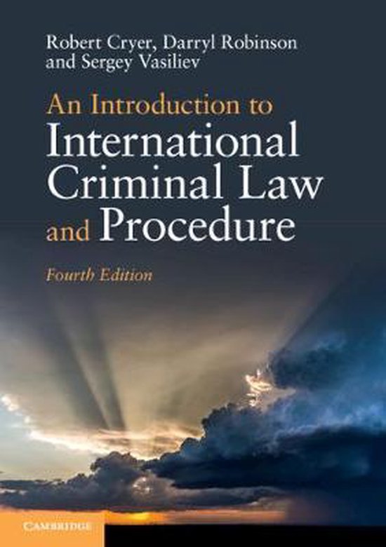 Darryl Robinson An Introduction To International Criminal Law And Procedure