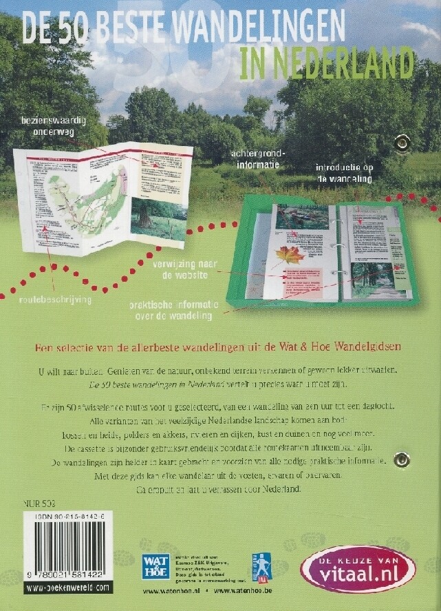 Wat & Hoe de 50 beste wandelingen in Nederland achterkant