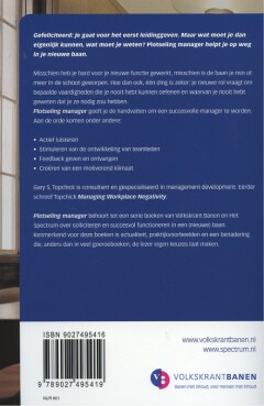 Plotseling manager / Volkskrant banen Plotseling manager / Volkskrant banen achterkant