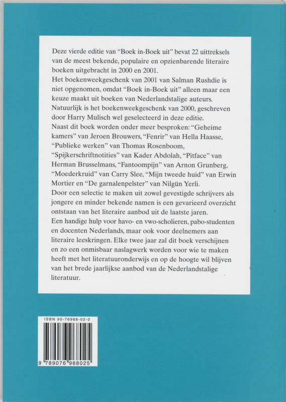 BOEK IN - BOEK UIT 2000/2001 achterkant
