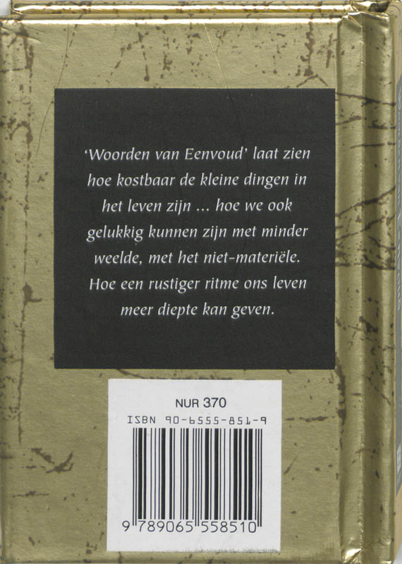 Woorden Van Eenvoud achterkant